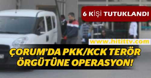 Çorum'da PKK/KCK Terör örgütüne yönelik operasyonda adliye'ye sevk edilen 8 zanlıdan, 6'sı tutuklandı