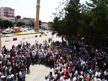 ÇORUM'DAN YÜKSELEN TEK SES "Kahrol  İSRAİL"