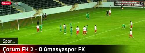 Çorum FK 2 - 0 Amasyaspor FK 