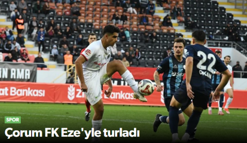 ÇORUM FK’dan Kupada Net Galibiyet