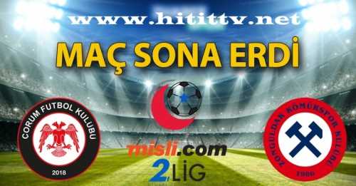 Çorum FK Zonguldak Kömüspor'u 1-0 mağlup etti...