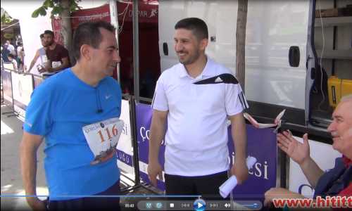 ÇORUM GARNİZON KOMUTANI MİLLİ ATLETLERLE KOŞTU