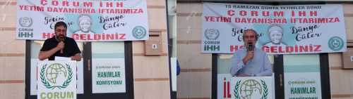 Çorum İHH  "Yetim Gülerse Dünya Güler” projede yetimler yararına iftar sofrası kurdu