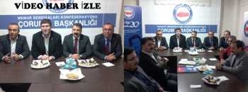 ÇORUM KAMU-SEN MEMUR-SEN ZİYARETİ  TARTIŞMALI BAŞLADI