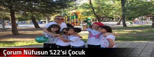 Çorum Nüfusun %22’si Çocuk 
