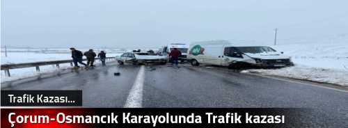Çorum-Osmancık Karayolunda Trafik kazası 