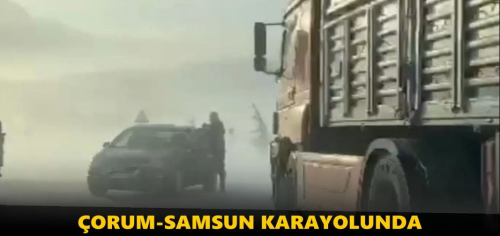 Çorum-Samsun Karayolunda Kar Yağışı Nedeniyle Trafik Kazası Meydana Geldi 1 Ölü