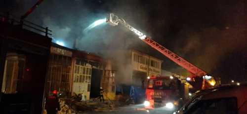 Çorum Sanayi sitesinde korkutan yangın