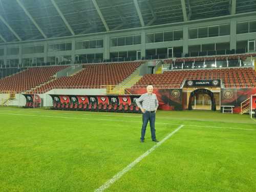 Çorum şehir stadyumu gece maçına hazır! 