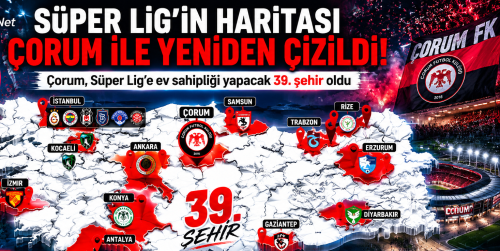 Çorum Süper Lig’e Ev Sahipliği Yapacak 39. Şehir Oldu