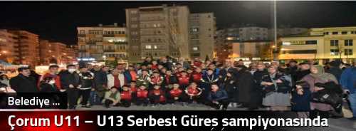 Çorum U11 – U13 Serbest Güreş şampiyonasında Türkiye İkincisi