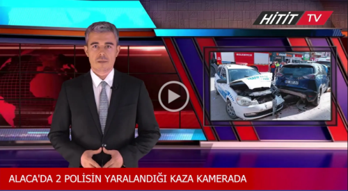 Çorum'un Alaca İlçesinde 2 Polisin Yaralandığı Kaza Kamerada