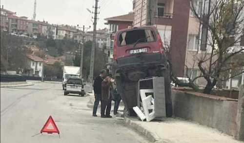 Çorum'un En İlginç Trafik Kazası