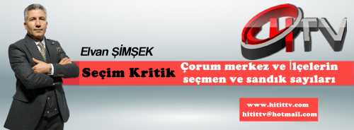 Çorum'un resmi seçmen ve sandık sayısı