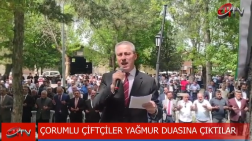 Çorumlu Çiftçiler  Yağmur Duasına Çıktılar!