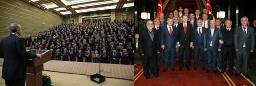 ÇORUMLU MUHTARLAR CUMHUR BAŞKANI ERDOĞAN'I AYAKTA ALKIŞLADILAR 