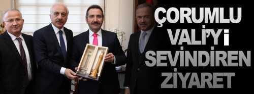 Çorumlu Valiyi sevindiren ziyaret