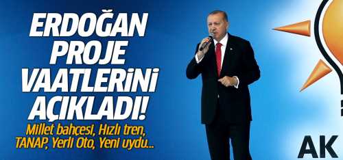 Cumhurbaşkanı Erdoğan Projelerini açıkladı 