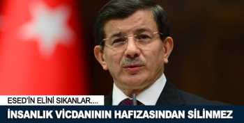 Davutoğlu 'Sıktığınız el insanlık vicdanından silinmez'