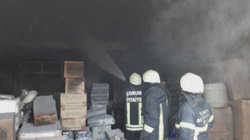 Depoda çıkan yangın  korkuttu