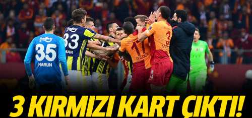 Derbi maç sonrası 3 kırmızı kart çıktı