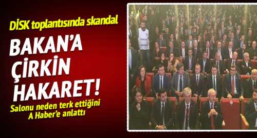 DİSK'in 15. Genel Kurul Toplantısı'nda; Çalışma ve Sosyal Güvenlik Bakan Soylu, yapılan çirkin hakaretler ve davranışlar sebebiyle toplantıyı terk etti.
