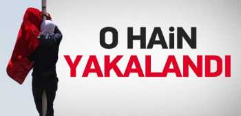 Diyarbakır'da bayrak indiren O şerefsiz yakalandı