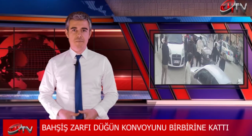  Düğün konvoyunda bahşiş kavgası!