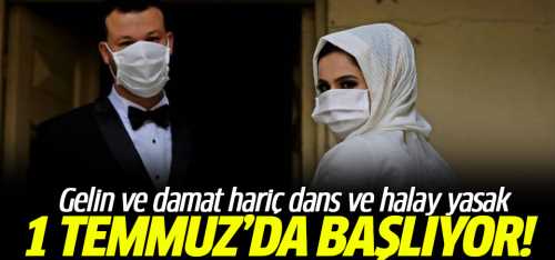 Düğünler açık havada olacak, süre kısa tutulacak