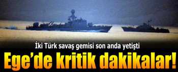 Ege denizinde Yunan gemisiyle  gergin anlar yaşandı