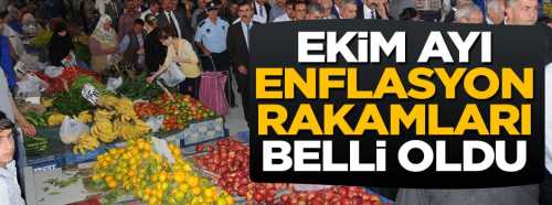 Ekim ayının enflasyon rakamları belli oldu
