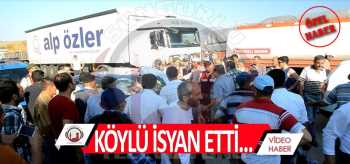 ELEKTRİKLERİ KESİLEN KÖYLÜLER KARAYOLUNU ULAŞIMA KAPATTI