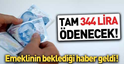 Emekliye 344 TL aile yardımı müjdesi!