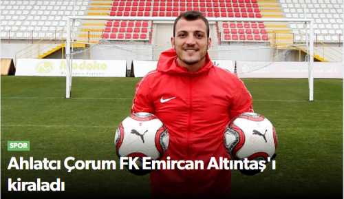 Emircan Altıntaş Ahlatçı Çorum FK'da!