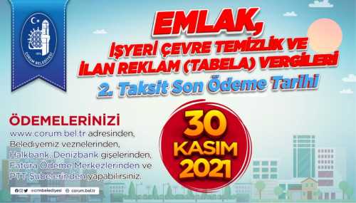Emlak vergisinde son gün 30 Kasım
