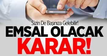Emsal Teşkil Edecek Karar