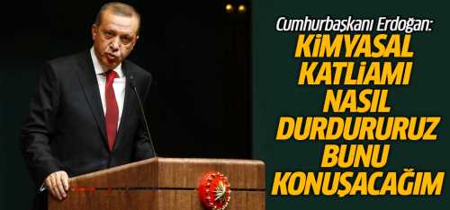 Erdoğan: Kimyasal katliamı nasıl durdururuz bunu konuşacağım