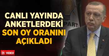 Erdoğan AK Parti'nin Son Oy Oranını Açıkladı