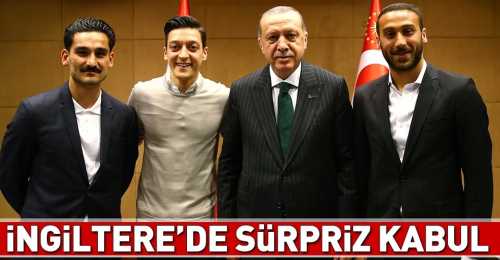 Erdoğan İngiltere'de Türk futbolcuları kabul etti