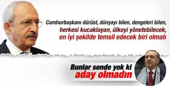 Erdoğan Kılıçdaroğlu'na yüklendi