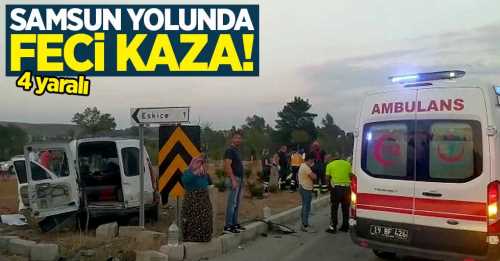 Eskice köyü yolunda feci kaza!