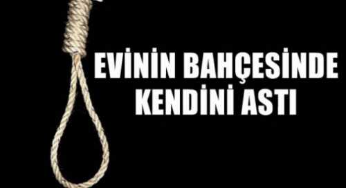 Evinin Bahçesinde kendini astı