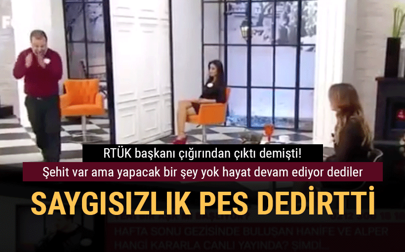 Evlilik programında şehitlerimize saygısızlık