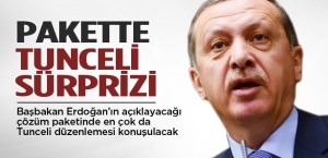 BAŞBAKAN Erdoğan'dan pakette Tunceli sürprizi