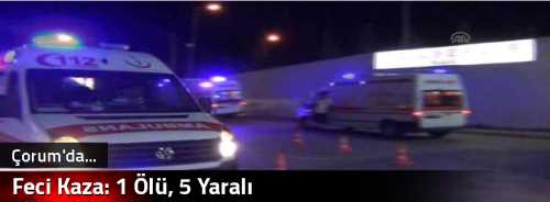 Feci Kaza: 1 Ölü, 5 Yaralı