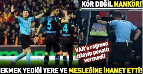 Galatasaray-Trabzon maçının  hakemine tepki