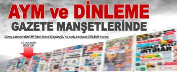 Gazetlerin 1. sayfa manşetleri