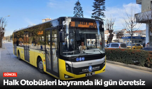 Halk Otobüsleri bayramda iki gün ücretsiz