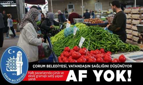 Halk Pazarında Çürük Sebze ve Meyveye Ceza Uyarısı!