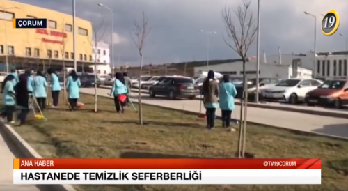 HASTANEDE  TEMİZLİK SEFERBERLİĞİ